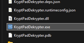 Select file and enter passphrase